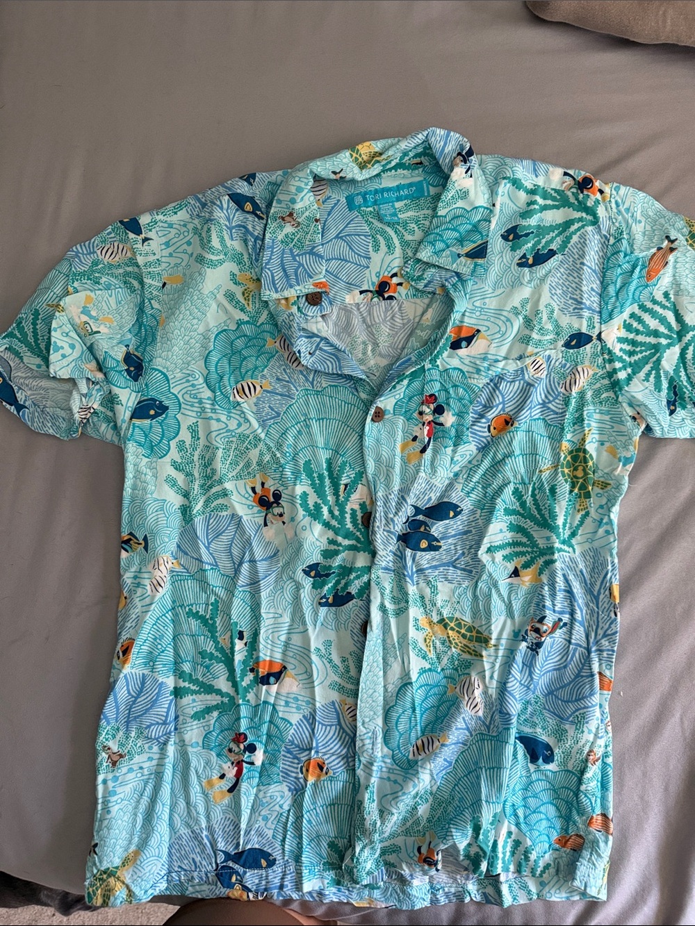 Tommy Bahama Aqua & Teal Tropical Fish Button-Down Shirt